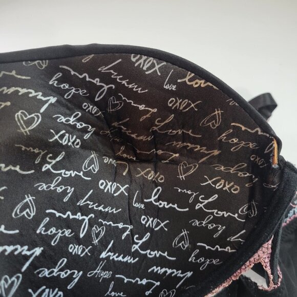 XoXo Lace Trim Adjustable Strap Padded Push Up Bra 36D Women Black - Picture 4 of 11